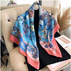 Écharpe pour les femmes Print floral Rose Floral Silk Scarf Bandeau pour femmes Fashion Handle Sac Charpes Paris épaule Tote Lage Ribbon Head Wraps