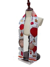 Écharpe en soie foulard designers foulards de luxe ruban bandana femmes foulards bandeau double couche printemps longue poignée sac foulards style montgolfière avec étiquettes M78442