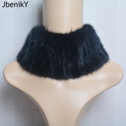 Scarve Winter Luxury Real Mink Fur Bufanda Moda Cálido Punto Genuino Diadema Bufandas Naturales Venta al por menor 230928