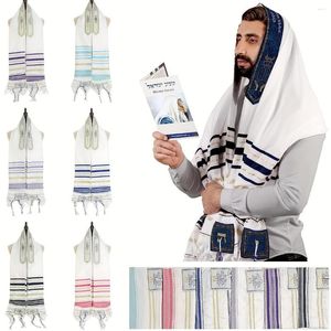 Sjaals 1 Pcs Moslim Hijab Sjaal Messiaans Joods Israël Tallit Gebed Sjaal Met Talis Zak Geschenken Voor Vrouwen Dames Mannen islam Tulband