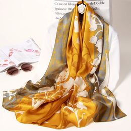 Foulards 100% véritable foulard en soie pour femmes 170*53 cm de Long Pure soie foulards de luxe Foulard Wrap châle Bufanda cou écharpe Foulard 231027