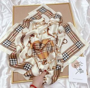 Écharpes 11style Leigner Lettres Impression Fleur imitez le bandeau d'écharpe en soie pour femmes Fashion Long Handle Sac Paris épaule