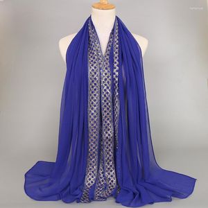 Sjaals 120 stcs/lot vrouwen grote glittersteen chiffon moslim sjaal sjaal pashmina/kristal gestempeld hijab