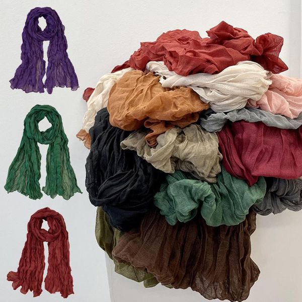 Bufandas de 16 colores de moda para bebés, bufanda de Color sólido para mujeres y niñas, chales largos de primavera e invierno para mujeres, chales, Bandana, Pashmina negra