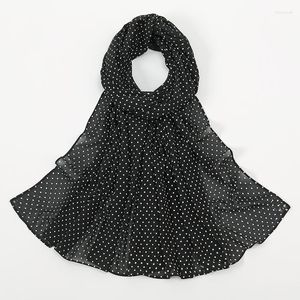 Sjaals 16 kleuren mooie polka dot bubble chiffon instant hijab sjaal dame hoge kwaliteit wrap headband bufandas sluier moslim islamitische sjaal