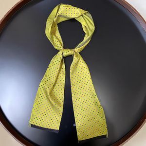 Sjaals 160 13cm Multi-Color Blocks Gedrukt Twill Weave Zijden Dames Lange Sjaal