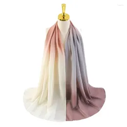 Sjaals 180-70cm Kleurverloop Chiffon Lange Sjaal Mode Vrouw Lente Herfst Sjaal