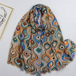 Sjaals 180 90 Cm Viscose Voor Vrouwen Mode Abstracte Kleurrijke Ogen Kwastje Sjaals En Wraps Pashmina Stola Bufandas moslim Sjaal