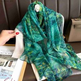 Échantillons 1805 * 130cm de style mode écharpe en soie le coussin musulman de Four Seasons NOUVEAUX LUXEMP IMPRESSION BANDANNA SORNE SORNEEN SHAWL240409