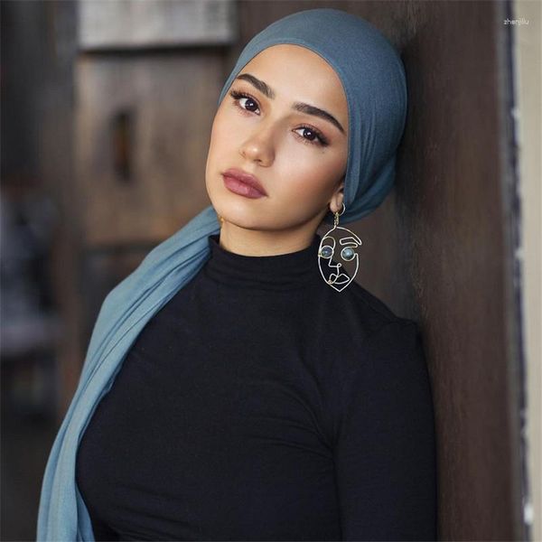 Foulards 180x80CM Modal Coton Jersey Hijab Écharpe Femmes Musulman Châle Plaine Doux Islamique Turban Cheveux Cravate Tête Wrap Arabe Bandeau