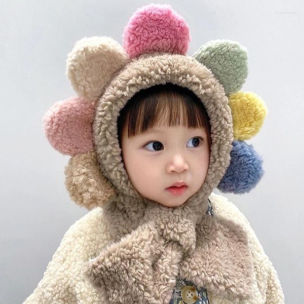 Écharpes 1pc hiver chaud chaude chapeau écharpe pour enfants