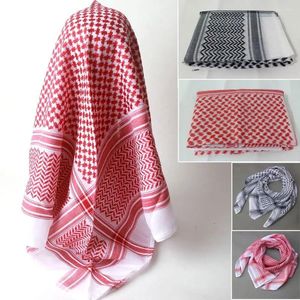 Foulards 1pcs Col carré Wrap Musulman Shemagh Écharpe Palestine Bandana Costumes traditionnels islamiques Turban arabe Hijab