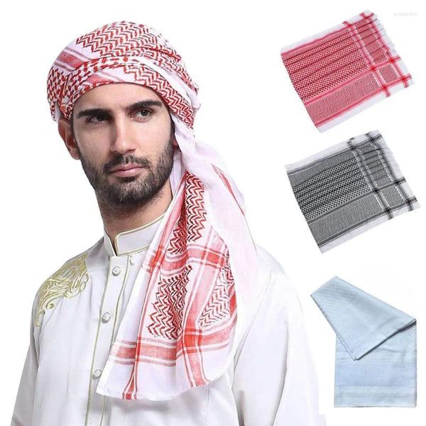 Foulards 1pcs Col carré Wrap Musulman Shemagh Écharpe Palestine Bandana Multifonction Headwrap Arabe Turban Hijab