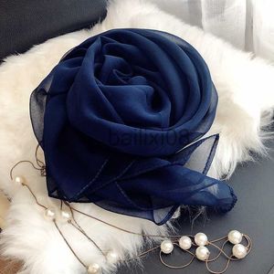 Foulards 2020 nouvelle mode été femmes couleur solide Beh écharpe en soie châles bandeau femme bandeau enveloppe Beh crème solaire Hijab en gros J230703