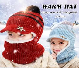 Écharpes 2021 tricot court en peluche camarade de swinet pour enfants et enfant hiver protection chaude oreille com capride accessoires de garçons 3346537