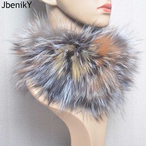 Sjaals 2022 Echte vos fur sjaal hoofdband vrouwen winterring luxe nek warmer goed elastisch 100% natuurlijke dempers y2209
