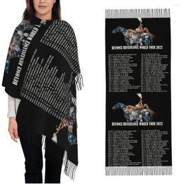 Foulards 2023 Beyonce Renaissance Châle Wraps pour dames Chaud Grand Écharpe longue Tour du monde Tour de cou