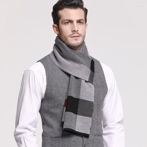 Sjaals 2023 Classic Autumn Winter Warm Plaid Man Scarf Cashmere Panama zacht gestreepte lange hoogwaardige 40 ColorsScarves Kimd22