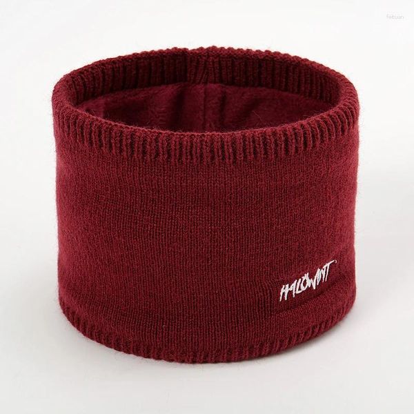 Bufandas 2023 Moda Cashmere Peluche Cálido Anillo de invierno Bufanda Unisex Suave Sólido Punto Cara completa Máscara Snood Cuello Pañuelo