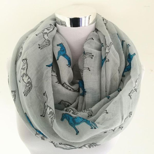 Foulards 2023 mode Mini cheval infini écharpe Snood course femmes dame foulard