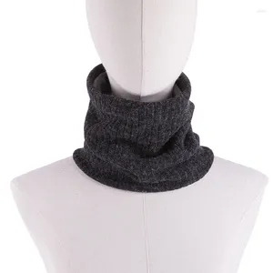 Sciarpe 2023 Lavorato a maglia Peluche Lavorato a maglia Colletto di lana Donna Collo spesso Sciarpa Anello Striscia Filato di lana Snood Solido Tenere in caldo