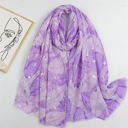 Foulards 2023 Lurex Mode Or Floral Fringe Viscose Châle Écharpe Dame Haute Qualité Imprimer Doux Pashmina Étole Bufanda Musulman Hijab Sjaal