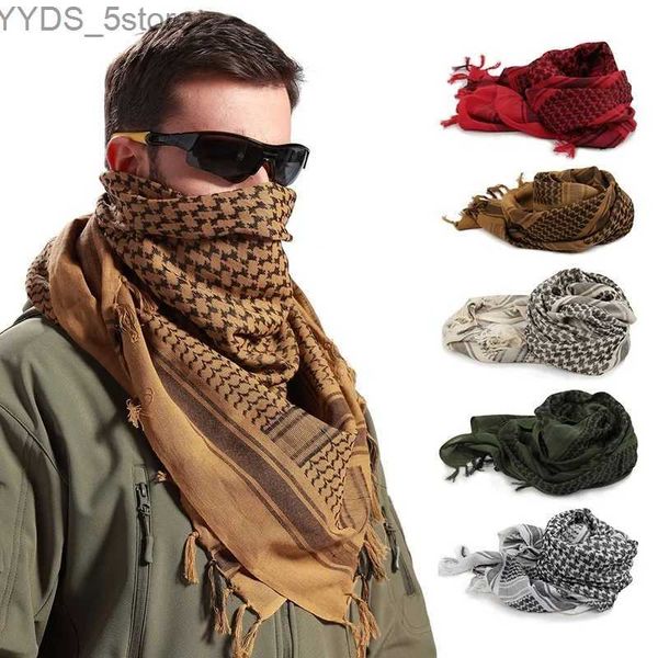 Écharpes 2023 Nouveau Printemps Hiver Mode Militaire Léger Armée Plaid Écharpe Hommes Et Femmes Tactique Écharpe Arabe Pour Garder Au Chaud YQ231114