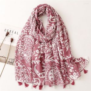 Foulards 2023 Paisley Pattern Gland Écharpe Châles Doux Long Floral Head Wrap Hijab