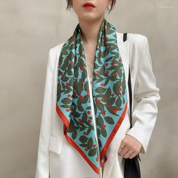 Foulards 2023 printemps femmes écharpe qualité châle soie mode foulard plage crème solaire sac 90 cm PrintScarf