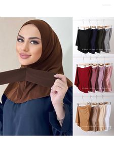 Foulards 2023 turquie prêt à porter bouton pression Hijab pour les femmes musulmanes couverture complète tête enveloppes écharpe Islam Turban casquettes Turbante Mujer