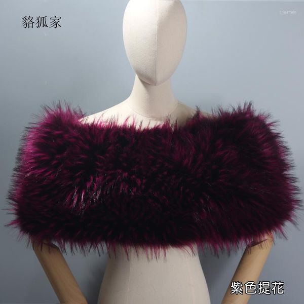 Bufandas 2023 Invierno Mujeres Fake Fur Wraps Luxury Fluffy Shrug Nupcial Boda Mantón Elástico Estola Elegante Cálido Fiesta Femenina Capa Capa