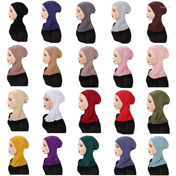 Bufandas 2023 para mujer, turbante interior de tubo islámico, hiyab musulmán, bufanda de cabeza de algodón, venta al por mayor, diadema, accesorios para el cabello