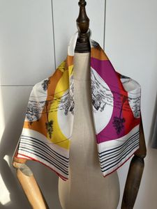 Sjaals 2024 Collectie Mode Elegante Witte 18MM Zijden Sjaal 90 Cm Vierkante Sjaal Twill Wrap Voor Vrouwen Dame meisje Gift