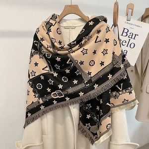 Foulards 2024 Foulard carré Femmes Luxe Cachemire Pashmina Châle Designer Chaud Hiver Couverture épaisse Grand Wrap Étoles Bufanda