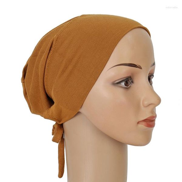 Foulards 26 couleurs doux Modal musulman Turban chapeau intérieur Hijab casquettes islamique sous-écharpe Bonnet femme bandeau Turbante Mujer 2023