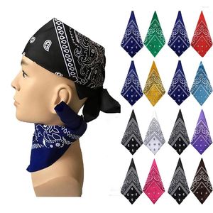 Foulards 2pcs Bandanas pour hommes Turban Pure Color Square Foulard Foulard Petite écharpe Coiffe Coiffe 55cm