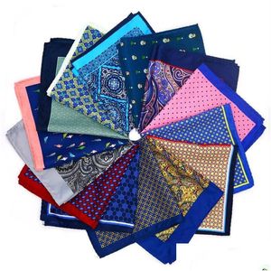 Sjaals 32 X Cm Grote Zakdoek Man Paisley Bloem Dot Pochet Mannen Casual Zakdoeken Voor Suit176P Drop Levering Mode Toegang Dhyjl