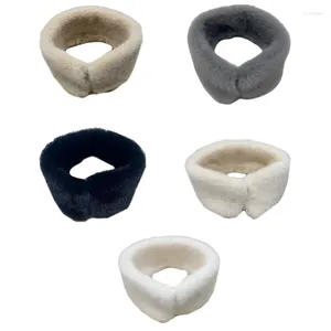 Foulards 5 couleurs 50cm imitation fourrure foulard extérieur coupe-vent hiver cou plus chaud écharpe pour femmes et hommes R7RF