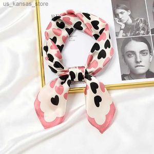 Bufandas 53x53xmfashion Women Sail Sail Buff Feart Hearts Sweet Spring Summer Multifunción Cabezo Cabello Corcha Banda Neckerchief240409