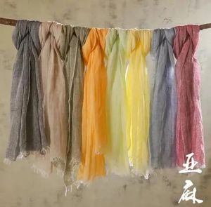 Sjaals 60x180 cm Lente Vrouwen Katoen Linnen Sjaal Effen Effen Kleurrijke Grote Winter Wrap Stola Pashmina Moslim Hijaabs 230928