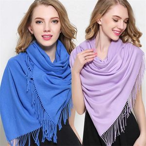 Foulards 70 200 cm été femmes cachemire écharpe mince châles et enveloppes dame solide femme Hijab étoles longue Foulard tête