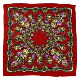 Sjaals 70 70 cm Russische Vierkante Sjaal Vrouwen Bloemenprint Bandana Oekraïense Sjaal Vrouwelijke Hoofdband Babushka Zakdoek Hoofd Wraps