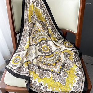 Échantillonnages 70 70cm Silk Satin Head écharpe Femmes Fashion Kerchief Print Hair Square Band Band Neck Lady Droship Wrap Minfler Ban