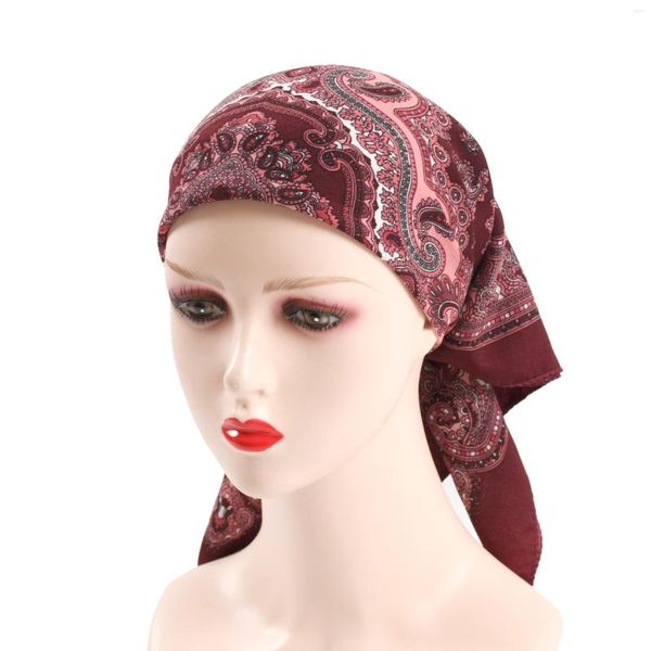 Foulards 70 70 cm Femmes Écharpe Nationale Russe Style Ethnique Imprimé Floral Carré Bandana Tête Wraps Mouchoir Babushka Bandeau