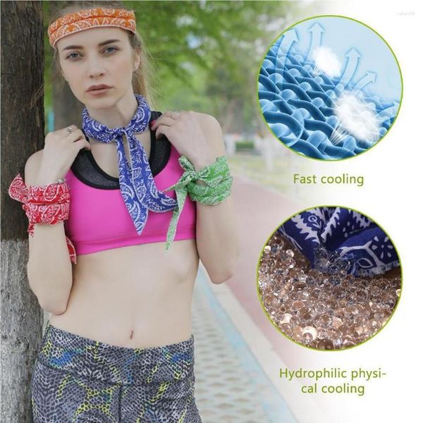 Bufandas 8 piezas Cooling Head Ware multicolor accesorios de mujer transpirable a prueba de sol diseño de moda toalla bufanda deportiva