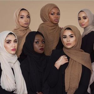 Foulards 90 180cm TISSU DE SOIE IMITÉE Foulards Hijab Niqab Bawal Tudung Châle Solide Foulard Féminin Monochrome Foulard National Khimar