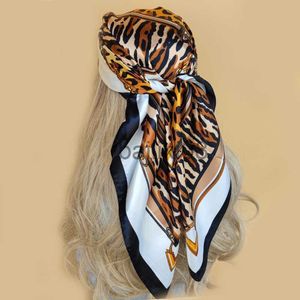 Foulards 90 * 90 cm Foulard En Soie Femmes Imprimer Cheveux Cou Carré Bureau Dames Châle Bandana Musulman Hijab Mouchoir Silencieux Foulard femme J0801