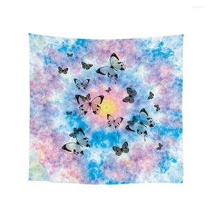 Foulards 90cm Tie-Dye Motif Imprimer Foulard en soie Femmes Bandana Square Design Floral Foulard pour dames Mode Châle Echarpe