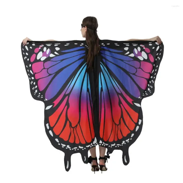 Echarpes Cape de papillon pour adultes, ailes flexibles et colorées, costume d'halloween accrocheur pour fête, accessoires cadeaux