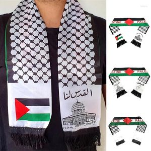 Foulards Aerlxemrbrae Palestine Drapeau Personnalisé Écharpe Fête Nationale 14 130cm Impression Satin Palestinien